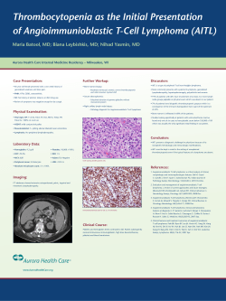 Thrombocytopenia as the Initial Presentation of