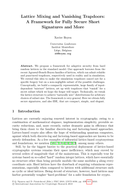 Lattice Mixing and Vanishing Trapdoors: A Framework for