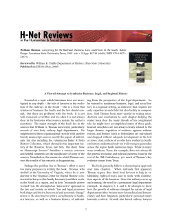A Flawed Attempt to Synthesize Business, Legal, and - H-Net