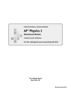AP Physics 1 Curriculum Module: Rotational Motion