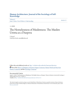 The Homelessness of Muslimness: The Muslim Umma as a Diaspora