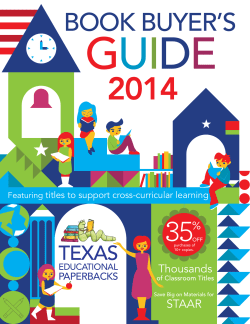 book buyer`s - Texas Educational Paperbacks