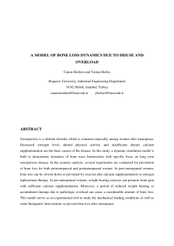 a model of bone loss dynamics due to disuse and overload abstract