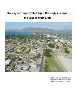 Housing and Capacity Building in Developing Nations