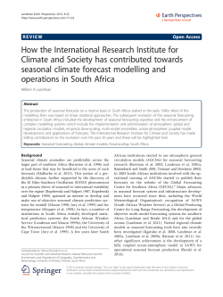 How the International Research Institute for Climate and Society has