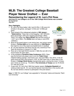 MLB: The Greatest College Baseball Player Never Drafted