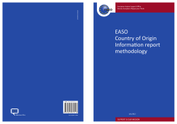 EASo Country of origin Information report methodology