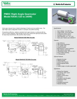 PMDC Right Angle Gearmotor Model RA40 (120 to 240W)
