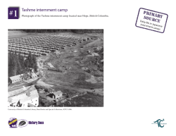 Tashme internment camp - The Critical Thinking Consortium