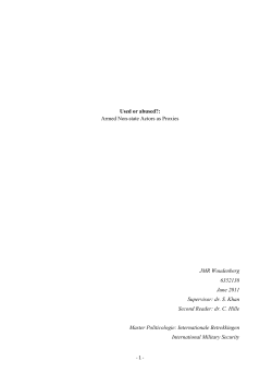 Armed Non-state Actors as Proxies JMR Woudenberg - UvA-DARE