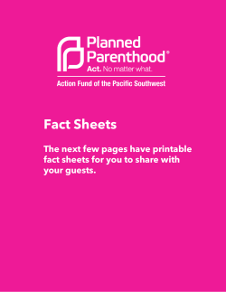 Fact Sheets - Planned Parenthood Affiliates of California