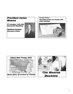 President Monroe and the Supreme Court Powerpoint File
