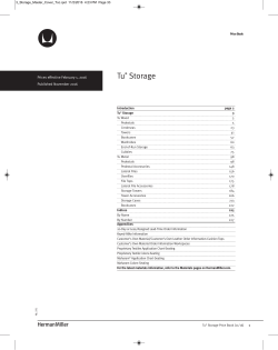 Price Book: Tu Storage