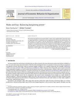 Make and buy: Balancing bargaining power