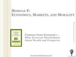 module f: economics, markets, and morality