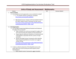 CCSS Implementation Curriculum Evaluation Tool