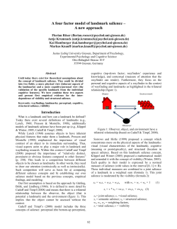 A four factor model of landmark salience