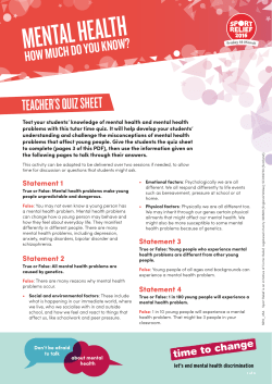 mental health - Sport Relief