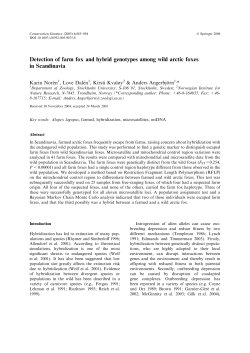 Detection of farm fox and hybrid genotypes among wild arctic foxes