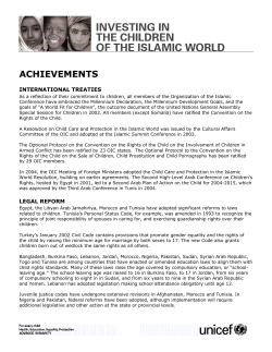 Achievements for Children in the Islamic World