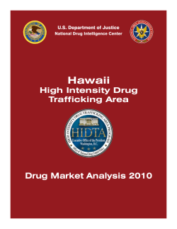 Hawaii High Intensity Drug Trafficking Area Drug Market Analysis 2010