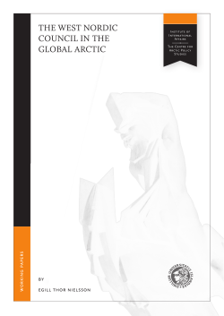 THE WEST NORDIC COUNCIL IN THE GLOBAL ARCTIC