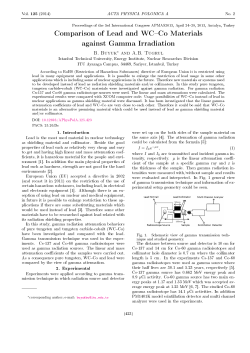 Comparison of Lead and WC Co Materials against Gamma Irradiation