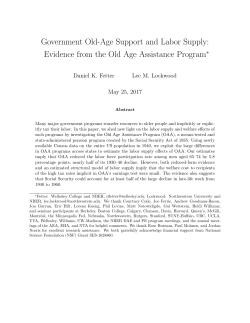 Government Old-Age Support and Labor Supply: Evidence from the
