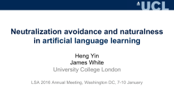Neutralization avoidance and naturalness in artificial language