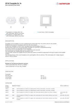 UP-K Faceplate 2x, 3x