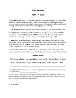 Lake Review 4-1-16 - Healthy Learning Academy