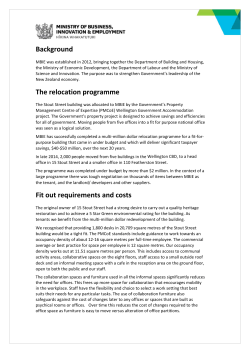 Background on MBIE`s head office building costs [PDF 154KB]