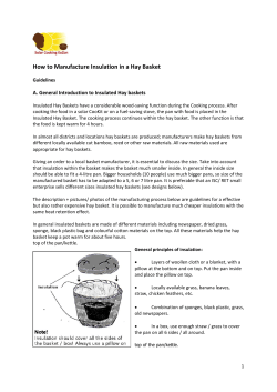 How to Manufacture Insulation in a Hay Basket