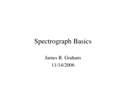 Spectrograph Basics