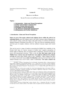 Islamic Culture and the Politics of Sufism (2007)