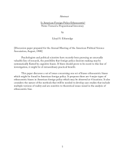 Is American Foreign Policy Ethnocentric?