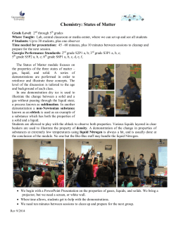 Chemistry: States of Matter