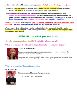 EXAMPLES of what you are to do: