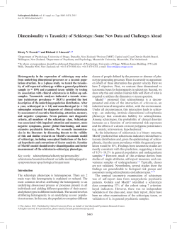 Dimensionality vs Taxonicity of Schizotypy