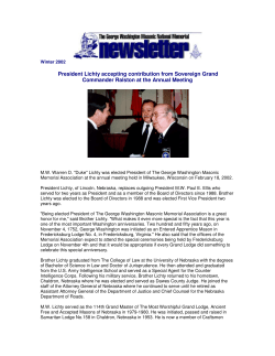 President Lichty accepting contribution from Sovereign Grand