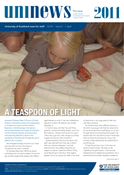 a teaspoon of light - The University of Auckland