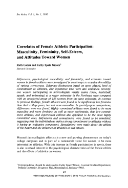 Correlates of female athletic participation