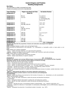 Central Dogma-Proteins Reading assing