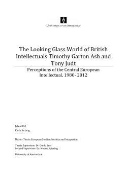 The Looking Glass World of British Intellectuals - UvA-DARE