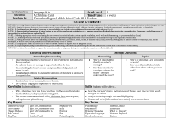 2010 Grade 8 Language Arts - Timberlane Regional School District
