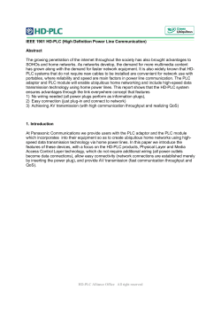 IEEE 1901 HD-PLC (High Definition Power Line Communication