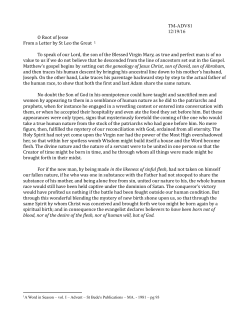 TM-ADV81 12/19/16 O Root of Jesse From a Letter by St Leo the