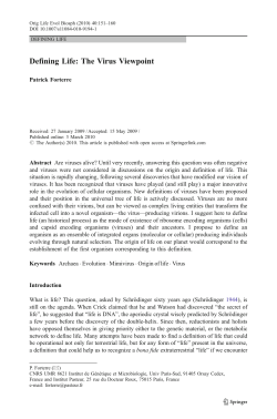 Defining Life: The Virus Viewpoint