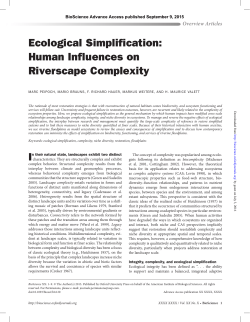 Ecological Simplification: Human Influences on