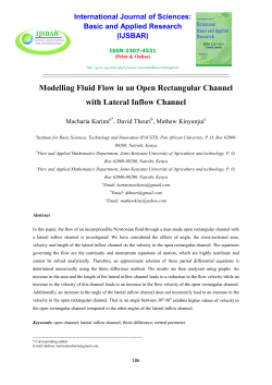 Modelling Fluid Flow in an Open Rectangular Channel with Lateral